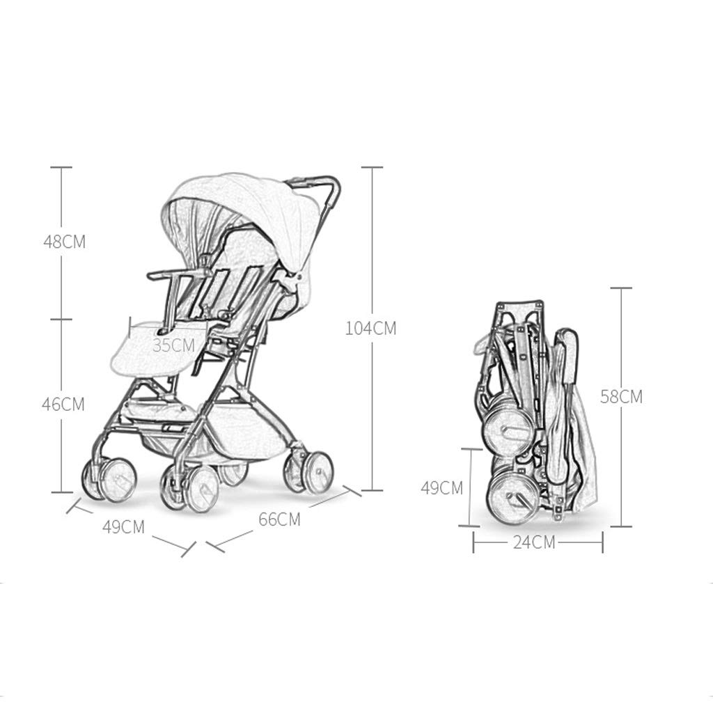 Yongjun Red 折りたたみジョギングベビーカー 軽量ベビーカー 大型収納バスケット付き子供用トラベルシステム 5色 Red B07nwhbrzv 色 ベビーカーパーツアダプター ランキングや新製品