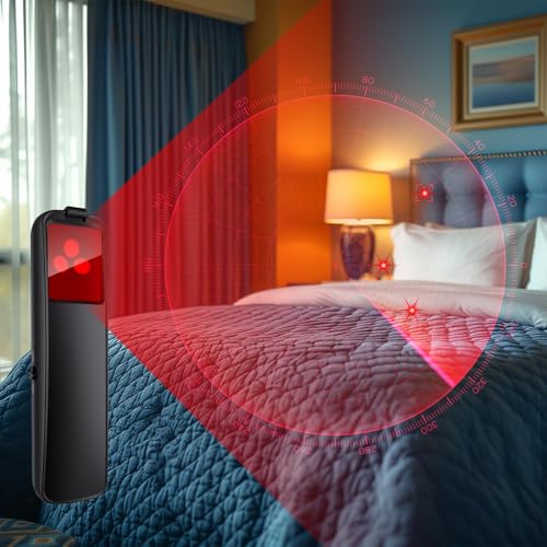 Upgraded Hidden Camera Detector - AI-Powered Anti-Spy Device, GPS Tracker & Bug Detector, Portable RF Signal Scanner for Hotels, Travel, Home & Office (Black)