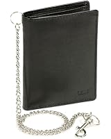 LEAS Petit Portefeuille pour homme et femme format portrait, cuir véritable, marron Mini-Edition