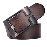 KaLeido Men's 40mm Fahion Personality Buckle Leather Belt