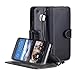HTC One M9 Case, ACEABOVE® [Stand Feature] HTC One M9 (Hima) Wallet Case **NEW** [Book Cover Case] [Black]