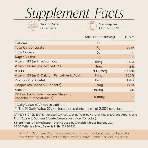 OMI - Peptides for Hair Growth, Gummies for Women with Patented Follicle Fortifying Biotechnology, Now in Delicious Wild Berry Flavor