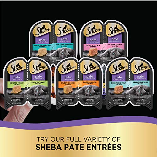 SHEBA PERFECT PORTIONS Paté Wet Cat Food Trays, Roasted Turkey Entrée