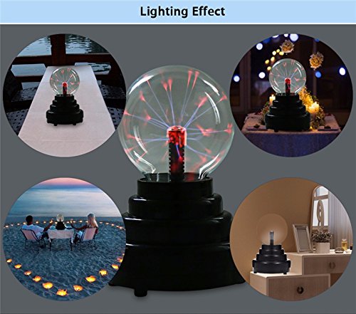 Theefun MB101 Magic Plasma Ball [Touch Sensitive] Nebula Sphere Globe Novelty Toy-USB Or Battery Powered
