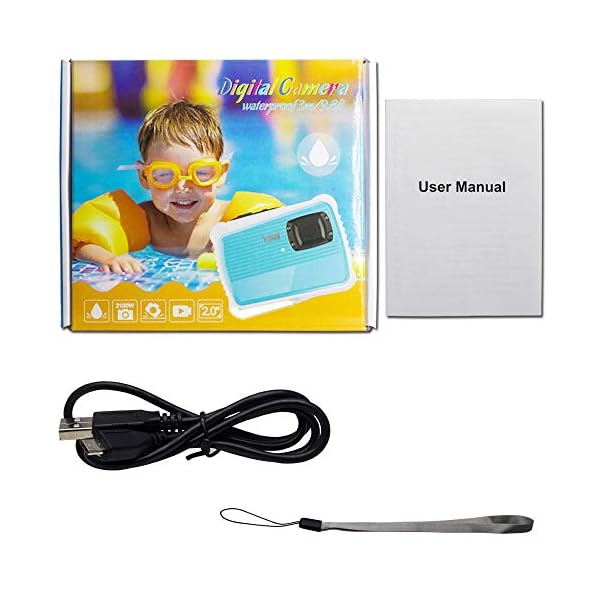 Topchances Unterwasserkamera für Kinder, wasserdicht, Digitalkamera, Selfie, Dual-Bildschirm, 5,1 cm (2 Zoll), LCD… – Bild 7