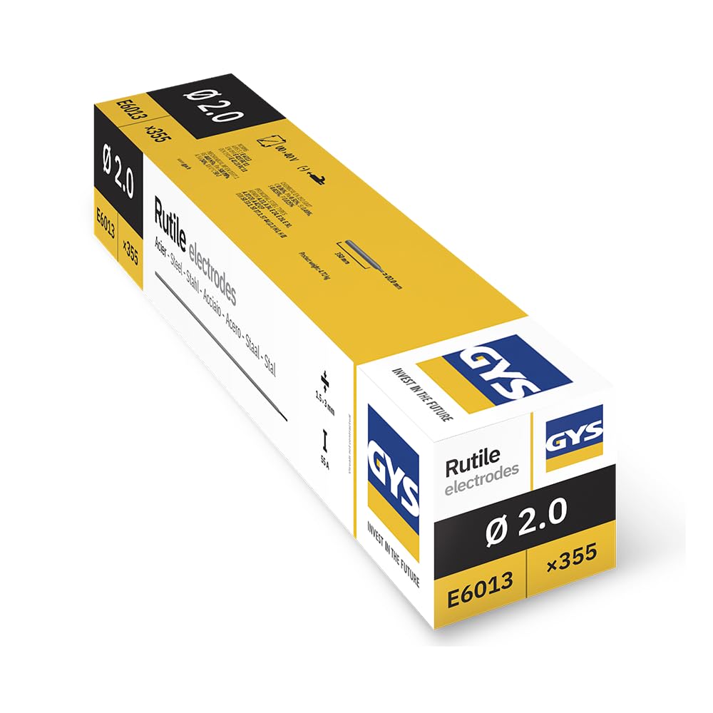 GYS 085022 Steel Rutile E6013 Welding Electrode, MMA, Ø2.0, 355 pack