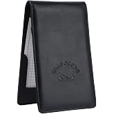 TOGETRUE Golf Scorecard Holder, Leather Yardage Book Cover with Pencil Loop | Back Pocket Fit, Sweat-Proof, Writing Support, Upgraded Durability, Quick-Access, Premium Gift