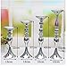 2 Pieces 50cm Height Metal Candle Holder Candle Stand Wedding Centerpiece Event Road Lead Flower Rack (Silver x 2) (Silver, 19.6