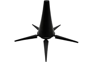 BRBASAP Clarinet Stand Portable Trumpet and Clarinet Stand 5 Legs Foldable Holder for Fits A and B Clarinets Stable Metal Legs Stable Secure Base Stand Wind Instrument Accessory Black