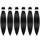 WOME Pre-stretched Braiding Hair 24" 6 packs/lot Itch Free Hot Water Setting Synthetic Fiber Croc...