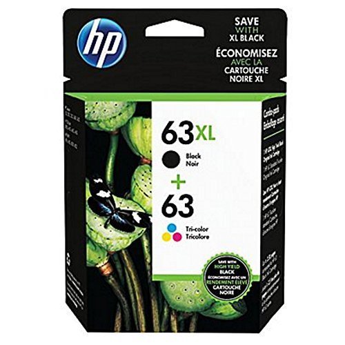 HP 63XL Black & 63 Tri-Color Ink Cartridge Combo Pack - Image 2