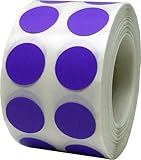 Color Coding Labels Purple Round Circle Dots For Organizing Inventory 1/2 Inch 1,000 Total Adhesive Stickers