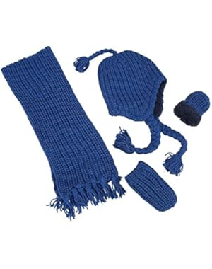 Big and Little Kids Unisex Bulky Waffle Stitch 3PC Accessory Set