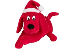 CLIFFORD THE BIG RED DOG Dog Toy – Plush Squeaky Dog Toys for Large Breeds, Crinkle Stuffed Animal for Puppies, Toys to Keep Them Busy, Cute Indoor Chew for Medium and Small Dogs. Holiday Edition
