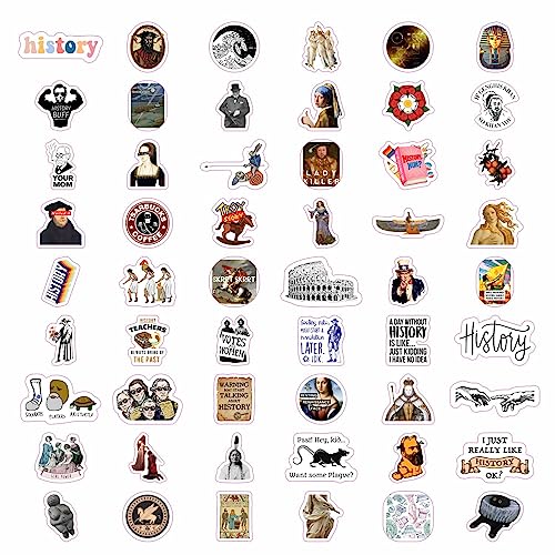 100Pcs Funny History Stickers, History Nerd Stickers, History Stickers