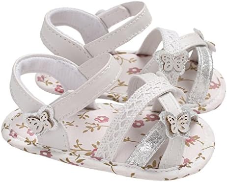 Baby Girls Butterfly Cross Strap Strappy Gladiator Flat Sandal Summer Crib Shoes
