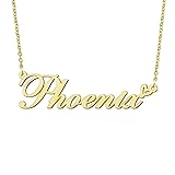 BYBWBL Phoenix Name Pendant Necklace 18k Gold