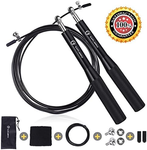 Speed Jump Rope, Premium Quality Speed rope, Best for Endurance training for boxing, MMA, Martial Arts or Staying fit, Fully Adjustable Length Fast Rope