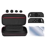 Nintendo Switch 3 in 1 Starter Kit, Switch Screen Protector + Carrying Case + Silicone Cover for Nintendo Switch Controller & Console & Games