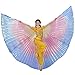 Wuchieal Women's Egyptian Egypt New Belly Dance Costume Colorful Isis Wings (One Size, Rainbow)