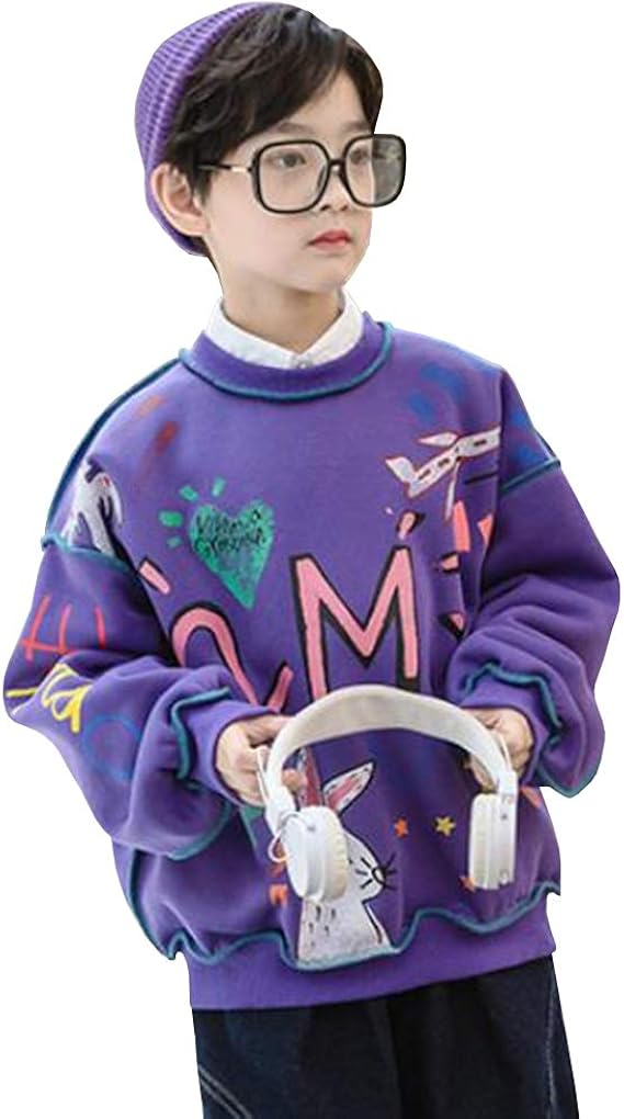 Amazon Feellway トレーニングウェア クルーネックスウェットシャツ ボーイズ ファッション 秋冬 裹起毛 子供服 C1118 トレーナー パーカー 通販