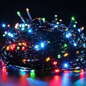 PESCA Diwali Decorative LED String Lights Serial Bulbs - Multi Color 25 Meter