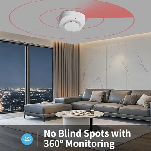 WARROXIDE Smoke Detectors Fire Alarm, Photoelectric Smoke Alarm for Home,Test/Mute Button Low Battery Warming,12 PCS