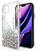SunStory Designed for iPhone 11 Pro Max Case,Luxury Fashion with Moving Shiny Quicksand Glitter and Double Protection with PC Layer and TPU Bumper Case for iPhone 11 Pro Max 6.5 Phone (Silver)