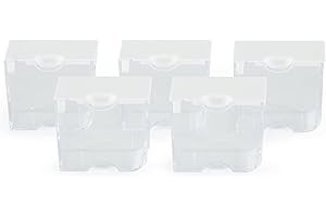 Bead Storage Solutions Elizabeth Ward 5 Piece Bead Clear Organizing Storage Containers for Small Beads, Crystals, Fasteners, and More, Medium