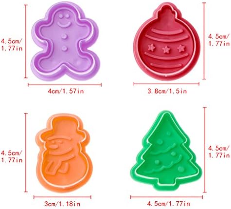 NABIAN Christmas Cookies Cutter Fondant Cake Baking Mold Set Xmas Decorating Bakeware