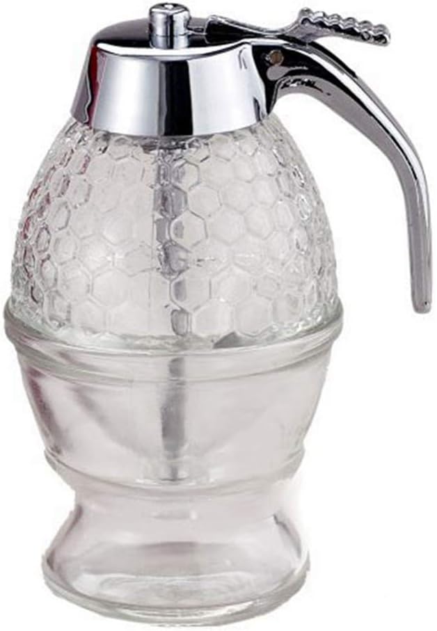 Rust Weihpe Clear Honey Syrup Dispenser Kitchen Holder Pot Container