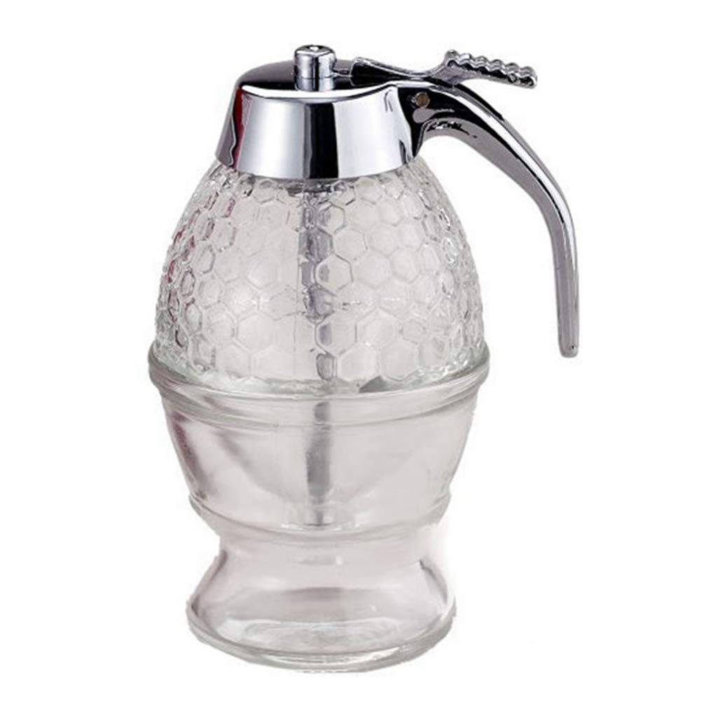Rust Weihpe Clear Honey Syrup Dispenser Kitchen Holder Pot Container