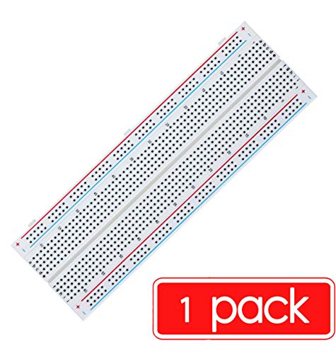 Breadboards Dupont Jumper Wires Set for Raspberry Pi & Arduino + Preformed Assorted Length U Shape Solderless Cable Kit Box for prototyping Solder Circuits (830 Breadboards Set)