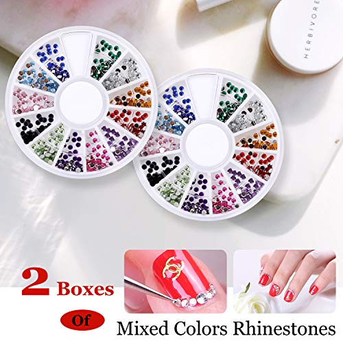Nail Art Supplies Nail Art Design nail art tools including Nail Painting Brushes, Nail Dotting Tool, Nail striping tape, Color Rhinestones for Nails - Thumbnail 5