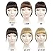 Fashion Clip in Bangs Dark Brown Fringe Hair Extensions Synthetic Hairpieces Clips on Hair Bang False Short Flat Bangs Two Side (Clip in Bang, 4#)