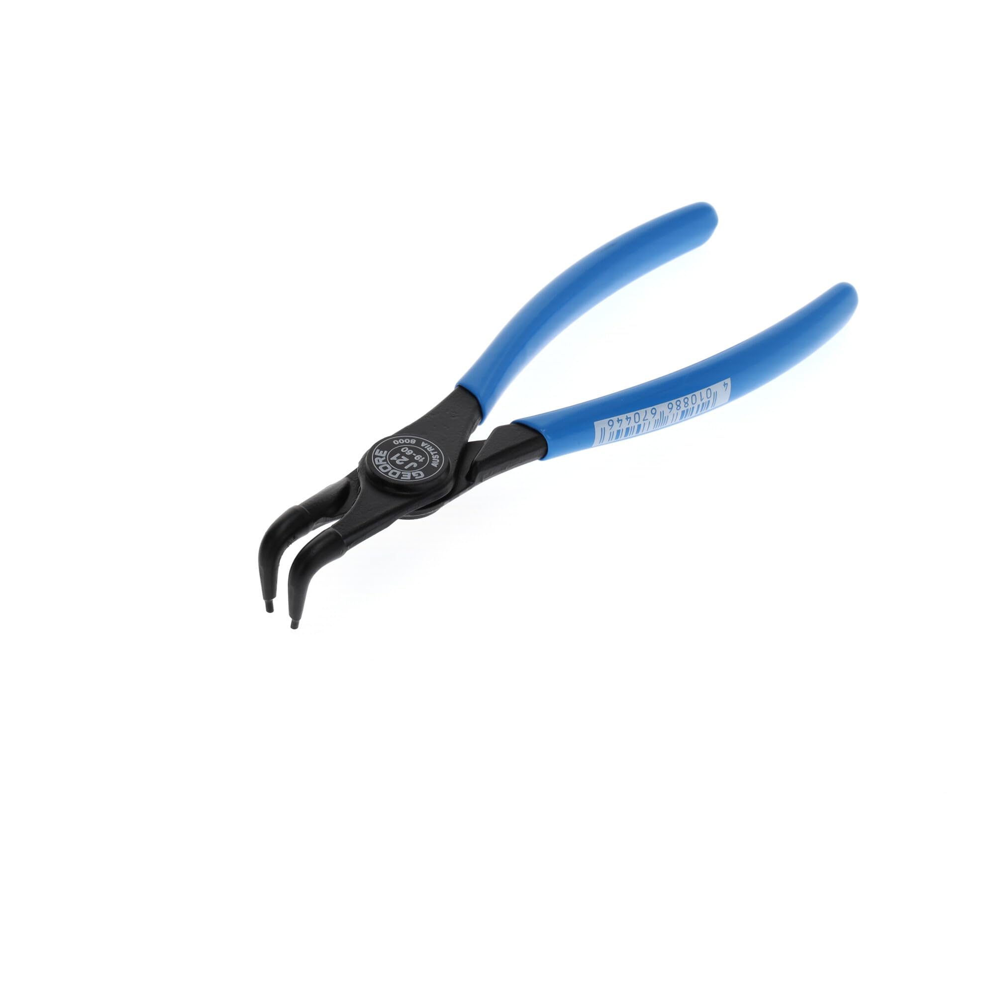 GEDORE Circlip Pliers for Inner circlips, 90° Angled, Shaft Dia. 19-60 mm, Tip Dia. 1.8 mm, Steel, 8000 J 21