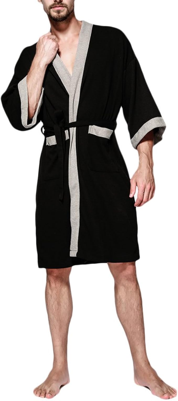 mens cotton kimono dressing gown