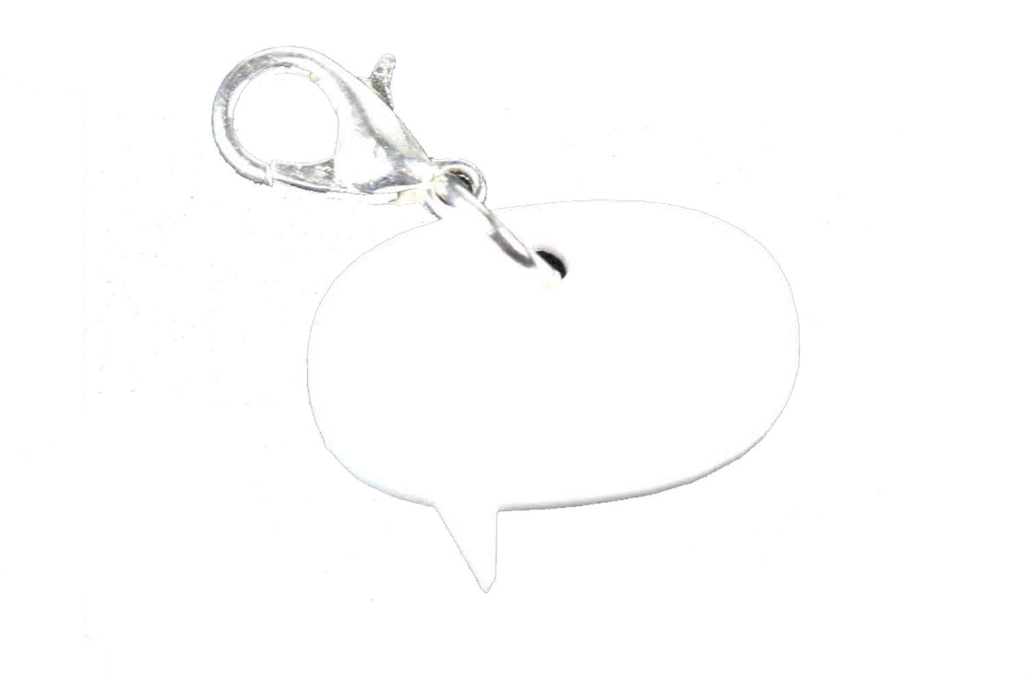 Miniblings Balloon Speech Bubble Charm Pendant Cartoon Comic Acrylic Round