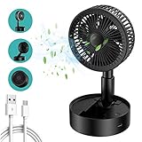 Babacom Ventilateur de Table Portable Pliable Mini USB Ventilateur à Main Fan Si