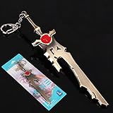 6 Inch Length League of Legends LOL Game the Bunny Riven Weapon Broken Sword Large Size Metal Pendant Key Ring Keychain in Box