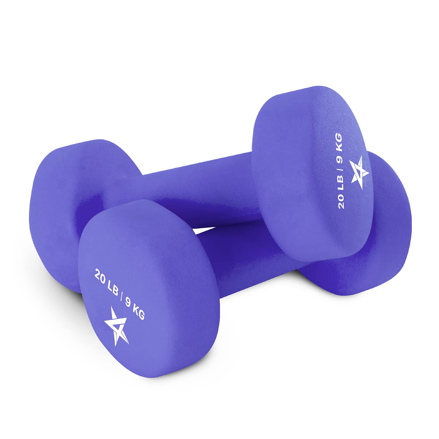 Photo 1 of Yes4All Neoprene Coated Dumbbell Hand Weight Sets of 2 - Multiple Weight Options with 15 Colors, Anti-roll, Anti-Slip, Hexagon Shape