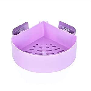Estante de baño organizador de ducha esquinero plástico triangular