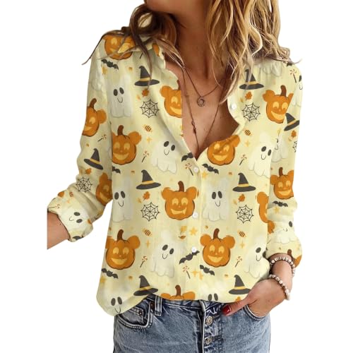 VILOVE Halloween Shirt Women Hocus Pocus Shirts Halloween Witch Tee Apricot at Amazon