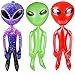 Alien Inflatable Toys for Boys and Girls | 3 Pack, 36 Inch, 1 Green, 1 Galaxy, 1 Red | Great for Birthday Party Favors or Decoration, Halloween, Gags or Practical Jokes | Novelty Toys