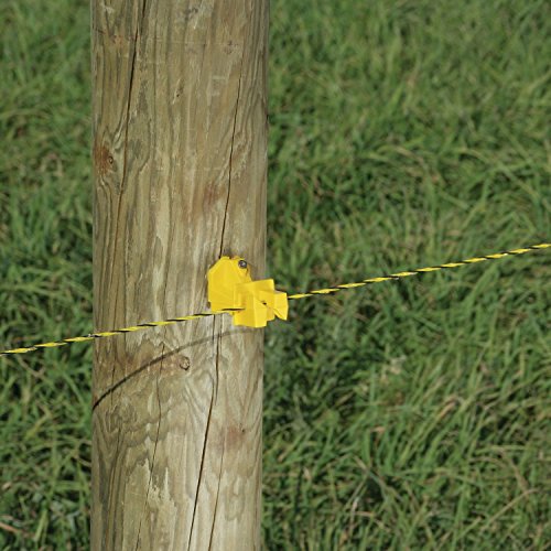 Red Snap'r YRS25N Yellow Wood Post Insulator, 25 pieces