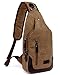 Canvas Chest Pack Crossbody Bag Classic Fashion Vintage Canvas Casual Chest Bag Rucksack Hold Iphone, Ipad and Samsung
