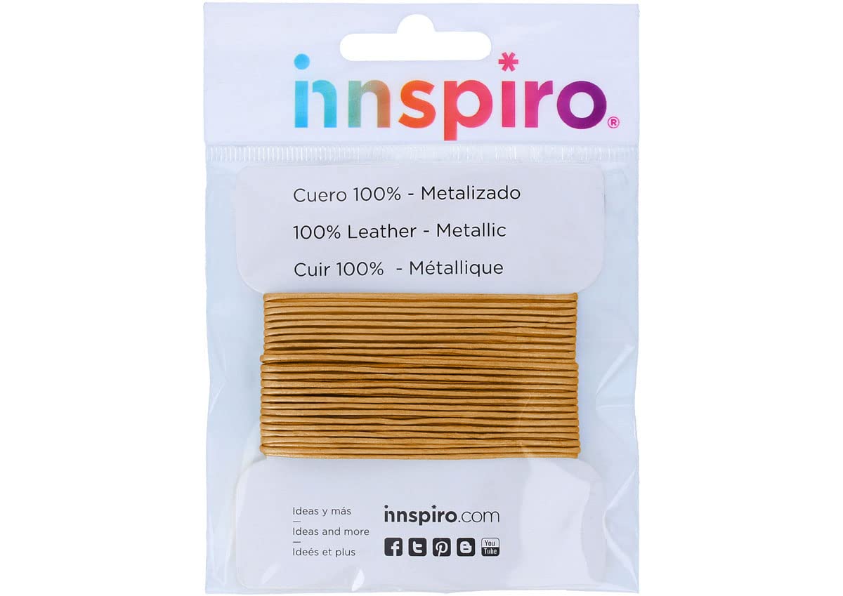 Cord Metallic Leather Tan 1 mm. 5 m.