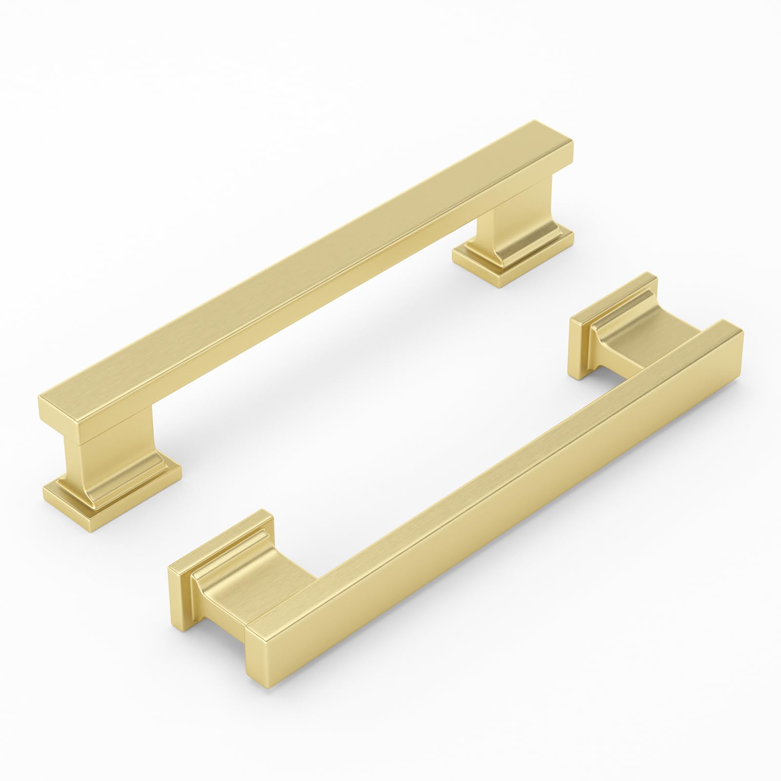 Photo 1 of Banqin Cabinet Handles Kitchen Drawer Pulls and Knobs, 10Pack Gold 5inch Hole Center, Square Hardware for Bathroom Dresser