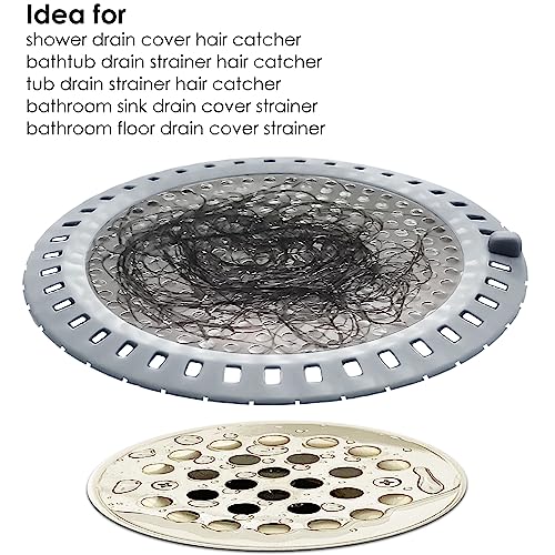 Seatery 2PCS Shower Drain Hair Catcher/Strainer/Cover/Filter/Trap