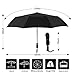 Newdora Windproof Travel Umbrella Golf Umbrella Auto Open Close, Lightweight 8 Ribs Automatic Windproof Canopy Compact with Light Reflective with Gift Bag with Box